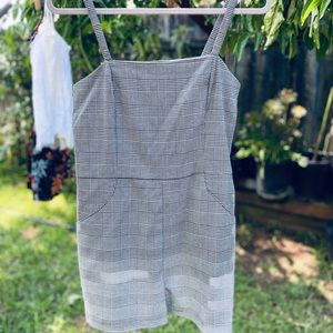 Forever 21 Grey Plaid Romper
